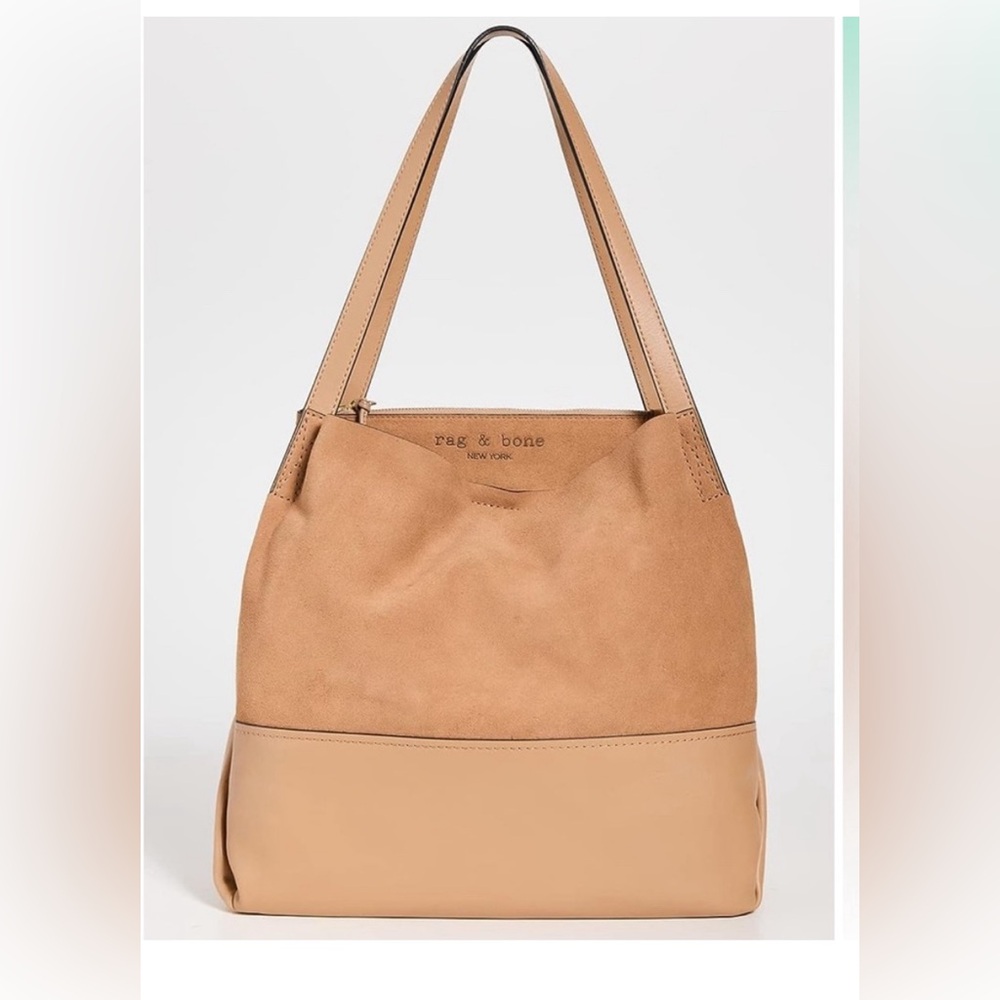 rag & bone Camel Suede Leather Tote Passenger 2.0.